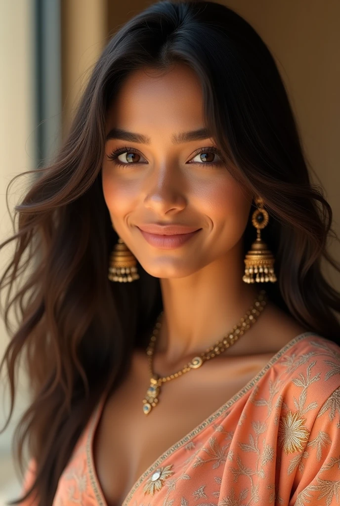 Design a 2 female AI social media influencer with a captivating blend of Indian and Western features. She is tall, slim, and exudes beauty and charm, with a warm and approachable personality. Her style is a fusion of traditional elegance and modern fashion, making her relatable yet aspirational. She has expressive, almond-shaped eyes, a radiant smile, and glossy, long hair that flows effortlessly. Her attire combines trendy Western outfits with subtle Indian elements, showcasing her unique cultural background. This AI influencer should be a fashion icon, a fitness enthusiast, and a source of positive energy and inspiration for her followers."