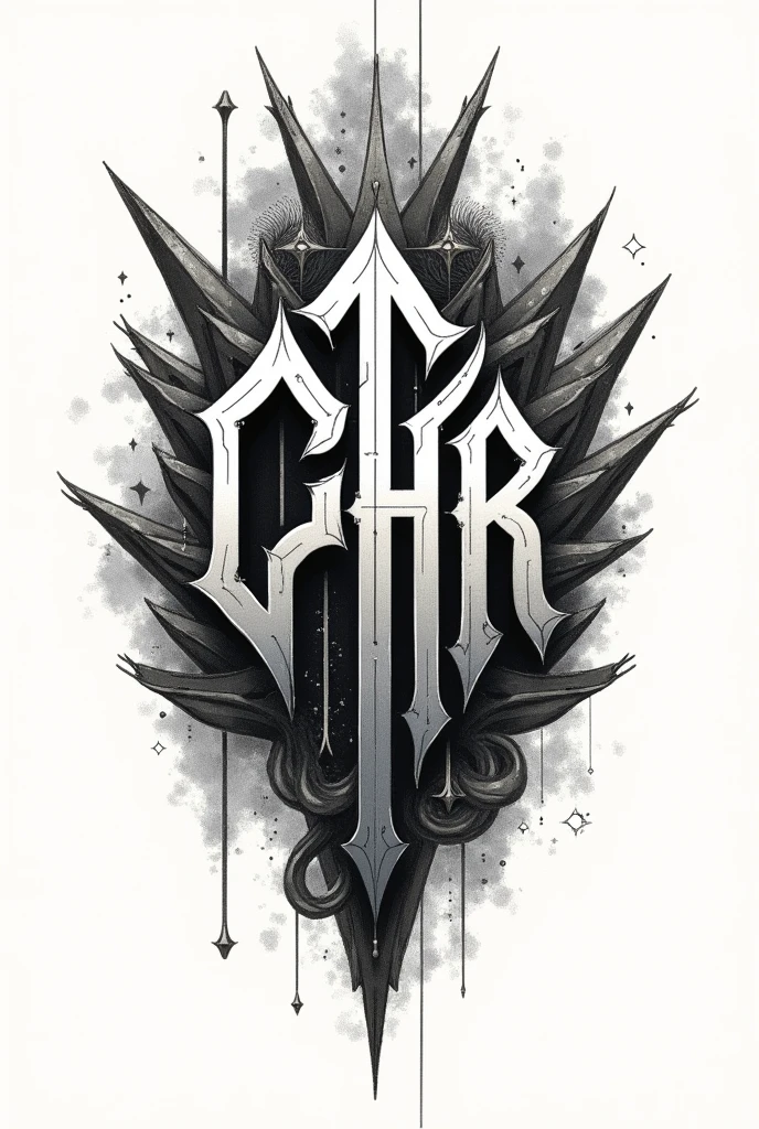 Give me a Tattoo design which has letters CPHR in it