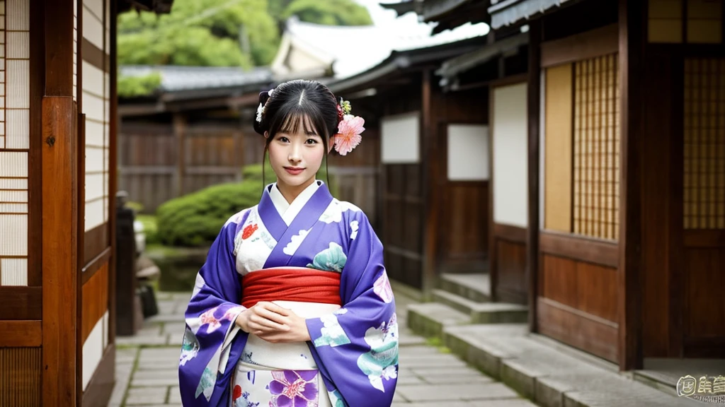 Woman in Kimono、Old Japan、