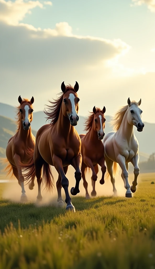 Running horses