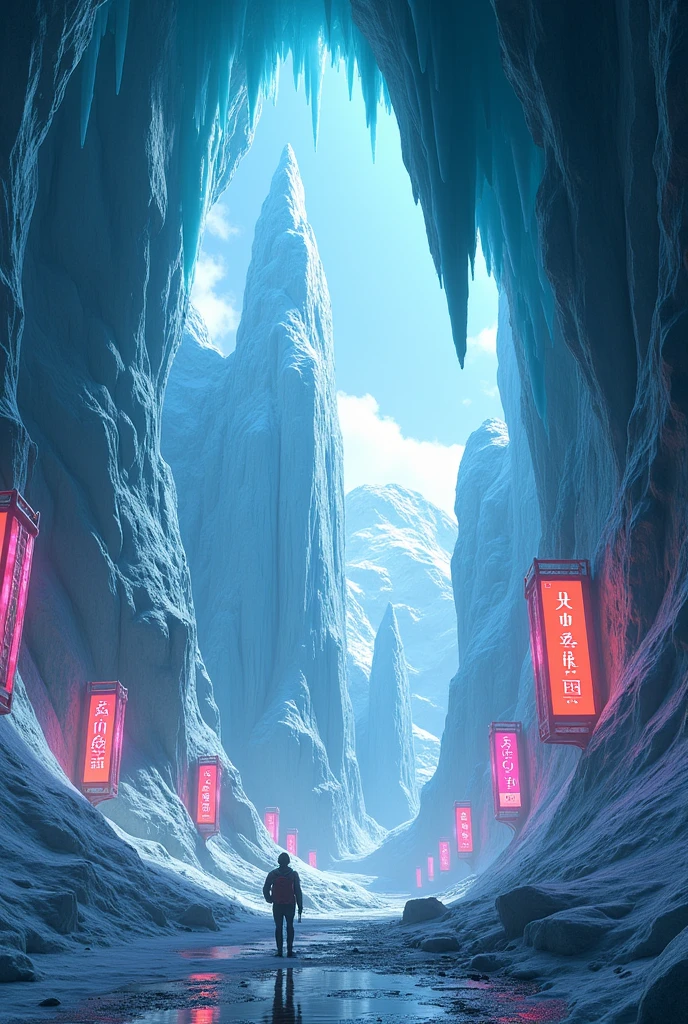 Glaciers, caves, neon lights, urban billboards
