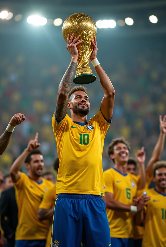 Neymar winning a golden ball