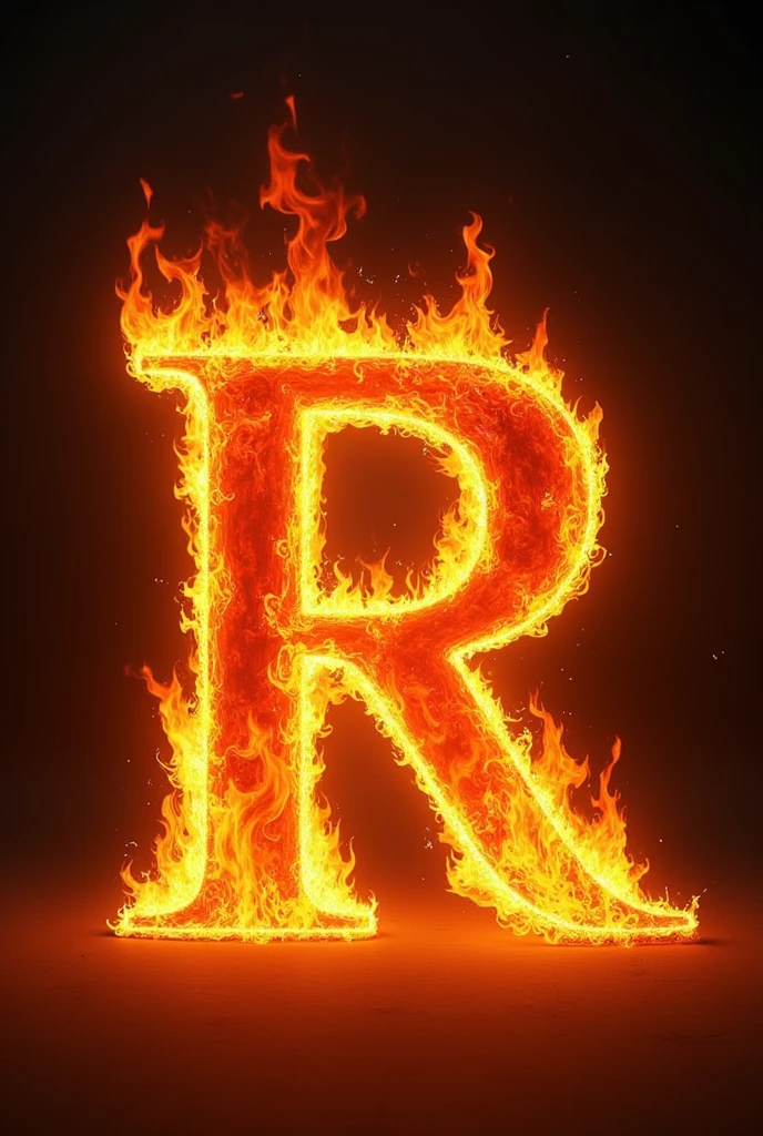 R and C written in fire