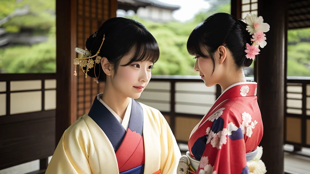 Woman in Kimono、Old Japan、