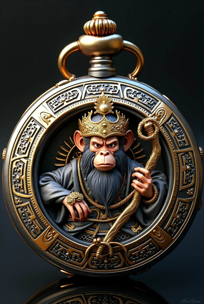 Sun Wukong theme hollow mechanical watch