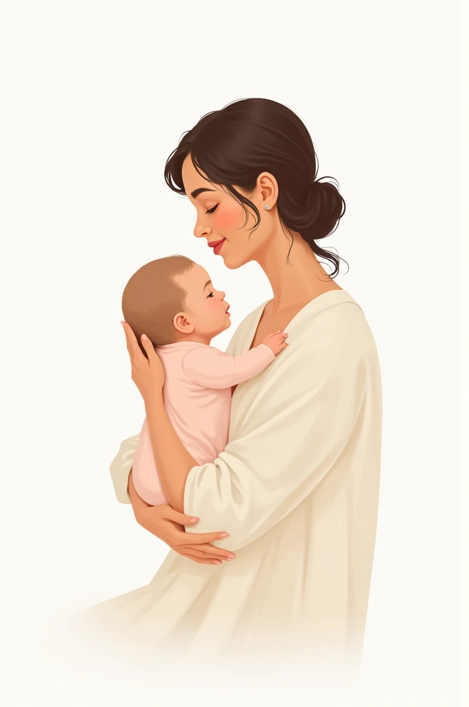 2d mother talking no bg white plain
