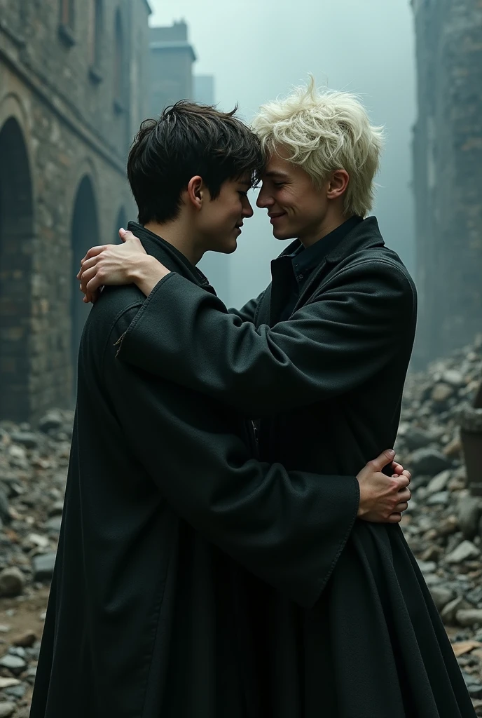 Harry Potter hugged Draco Malfoy after einning the war against Voldemort
