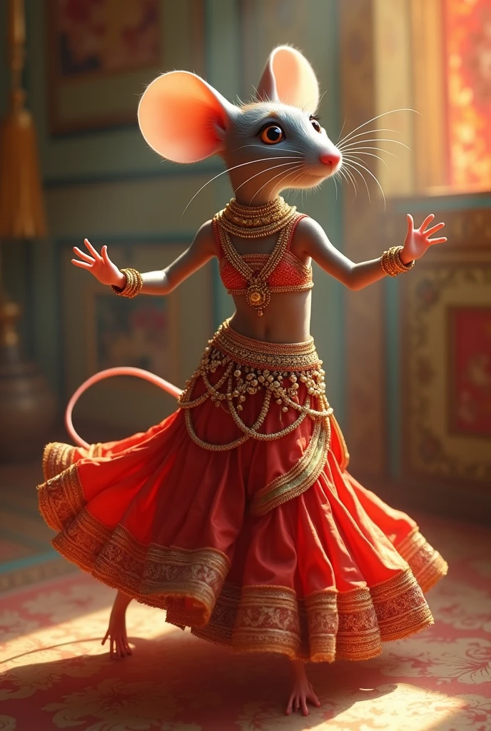 Rat wearing lahenga and dound dance