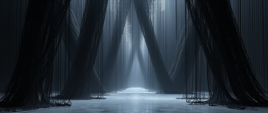 Black yarn electric curtains