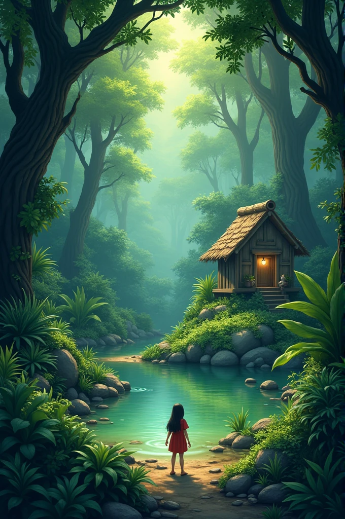 Ek ghana jungle tha, jahan har taraf se sirf pedon ki jhadiyan aur patton ki khushboo aati thi. Is jungle ke beech mein ek chhoti si jheel thi, In which sometimes the reflection of the moon was visible on moonlit nights. There was a girl living in this jungle whose name was Rehan.