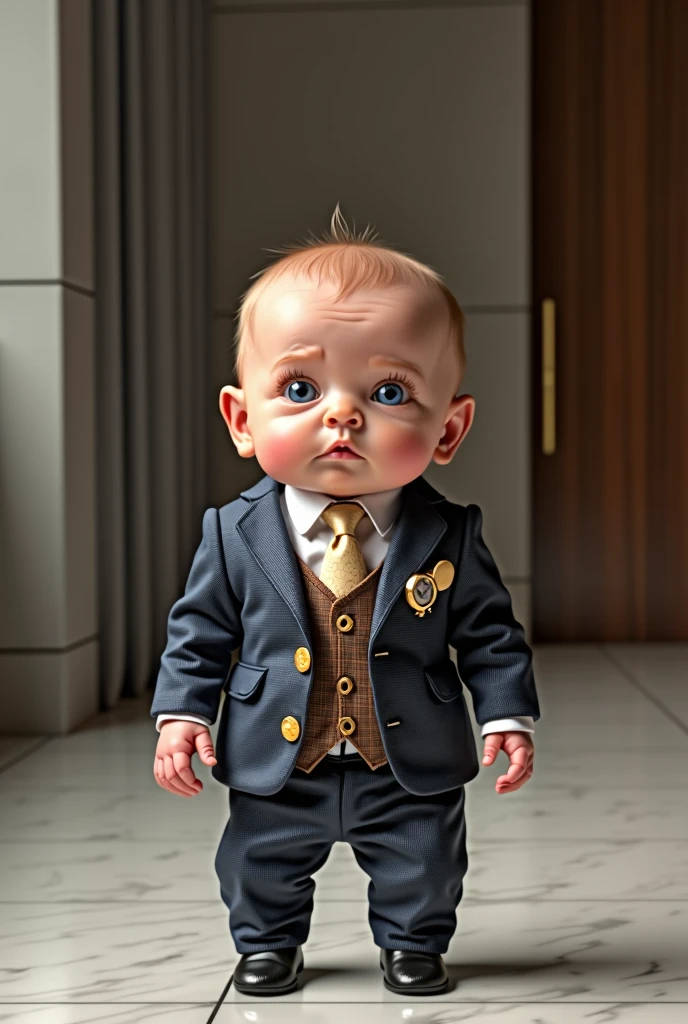 Hyper Realistic Newborn Walking Billionaire Costume Real As Real Life