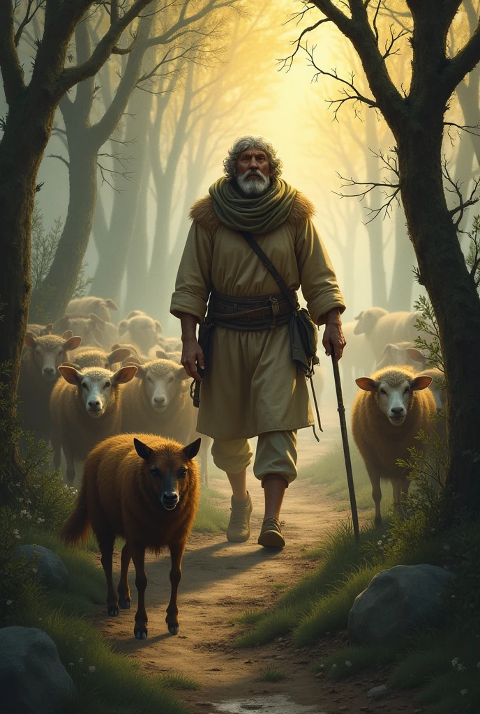 The story of the lying shepherd It is said that once upon a time there was a shepherd who lived in a village whose inhabitants were characterized by generosity, honesty, trustworthiness, and love of helping others, but the shepherd did not have these noble morals, but was rather deceitful and loved to cause problems for fun, and one day early in the morning while sitting in the pasture and feeling bored, an idea came to him, so he shouted at the top of his voice, help me, the wolf is eating my sheep, and he kept repeating until everyone in the village woke up and came to help him, and when they arrived at the pasture, the shepherd was sitting among his sheep, laughing and saying to them, I have deceived you. The villagers denounced his action and told him that deceiving and frightening people is neither funny nor entertaining. The shepherd did not pay attention to what the villagers said, and repeated his action for the next two days, until the people got tired of his action and decided not to respond to him again. On the fourth day, while the shepherd was sitting in the pasture, a wolf pounced on his sheep and began slaughtering them one by one. The shepherd shouted for help from the villagers, but to no avail. He had deceived them three times, and they would not believe him today when the wolf came. .