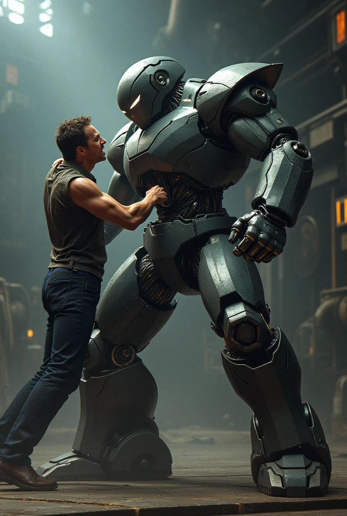 Robot punch men face 