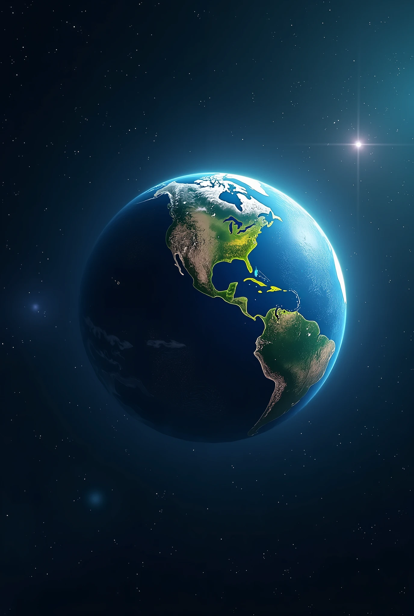 In space see the Earth looking gorgeous the background is also more stars animation video generator 