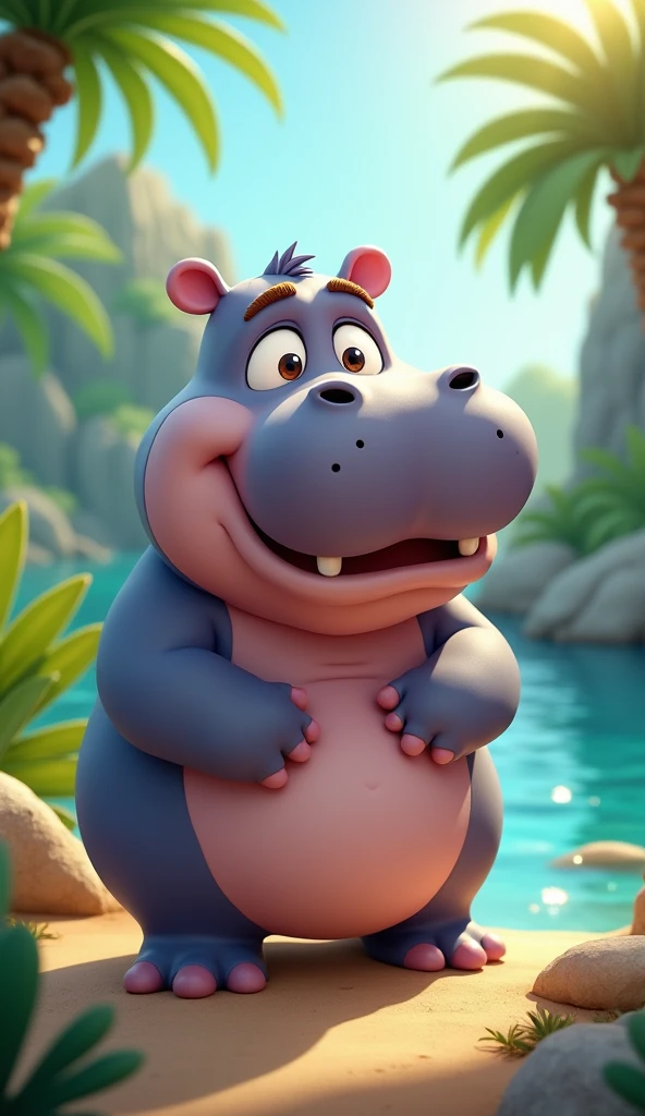 hippo，Disney style