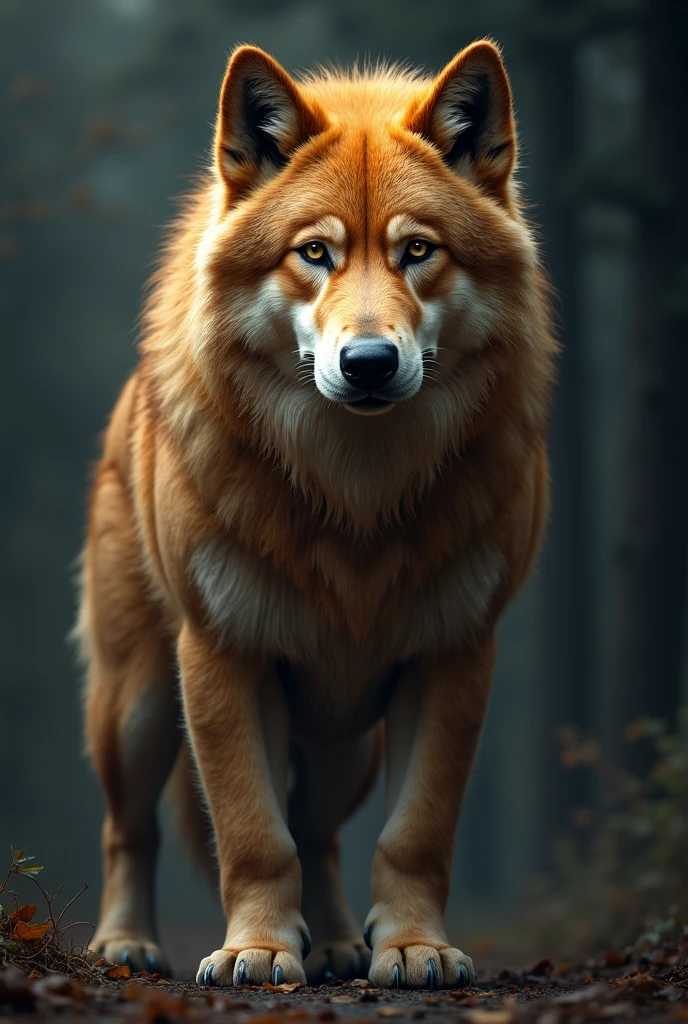 Wolf and golden retriever mix dark colors