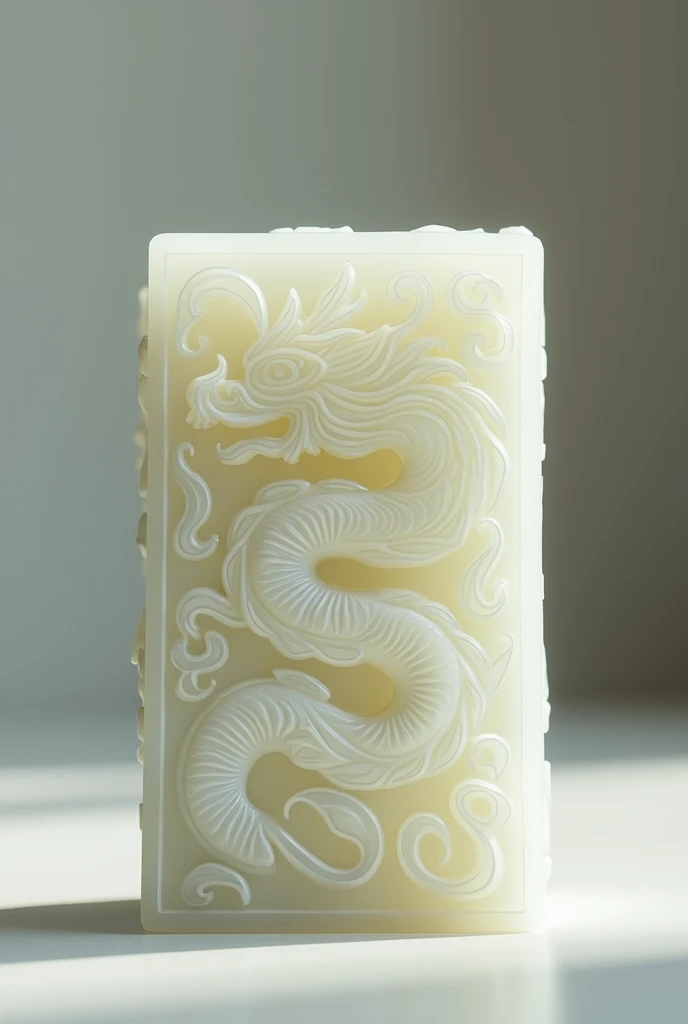 Chen Zuwang，white jade，seal，夔龙纹博古seal