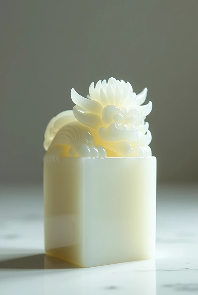 Chen Zuwang,white jade,seal,夔龙纹博古seal