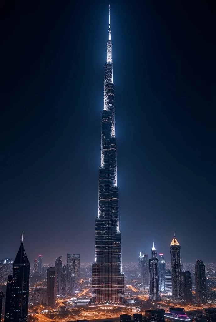 Burj khalifa at night