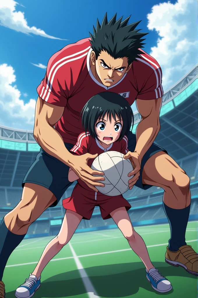 Sakura haruka from windbreaker being ted by sup hayato from windbreaker