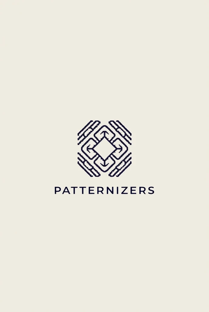 A minimalistic logo for a cross stitch company named "Patternizers"