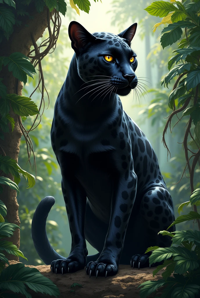 Black cat with jaguars 