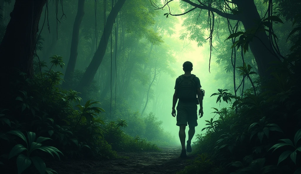 As Ajay ventured deeper into the jungle, he felt an unsettling chill in the air.