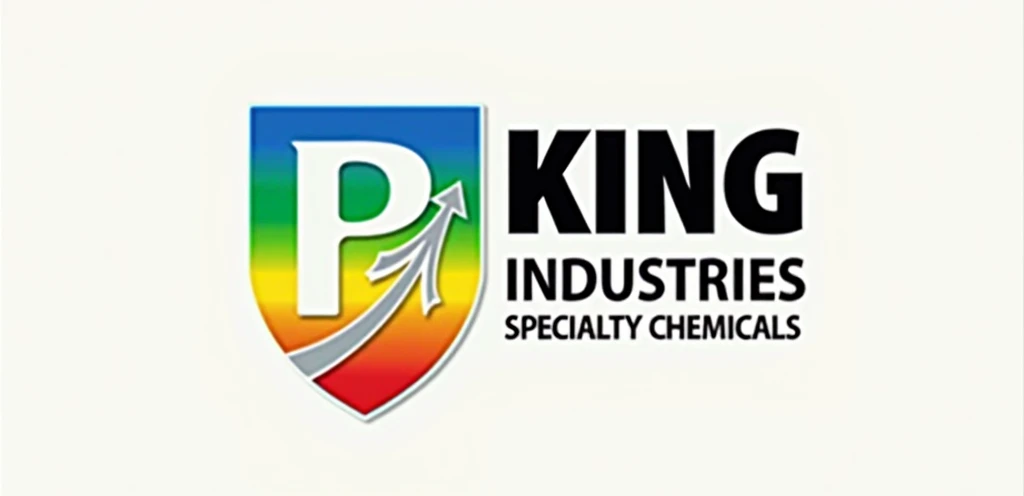 "2,048 x 1,152 pixels, redesign a logo based on the given image: Product logo (geometric symbol) concept: A logo for product containers, transform 'KING' to 'POPLIKE', Retain the original colorful shield design and upward arrow element, but adjust to incorporate the 'P' form. Change the right-side text to 'POPLIKE INDUSTRIES', keeping 'SPECIALTY CHEMICALS' as the subtitle.
Style: Incorporate simplified chemical elements or molecular structures, reflecting chemical/industrial themes. Maintain the original multi-color scheme (blue, green, yellow, orange, red), representing a company producing adhesives, desiccants, and other industrial chemical products. Ensure the new design preserves the spirit of the original logo while highlighting the 'POPLIKE' brand identity.