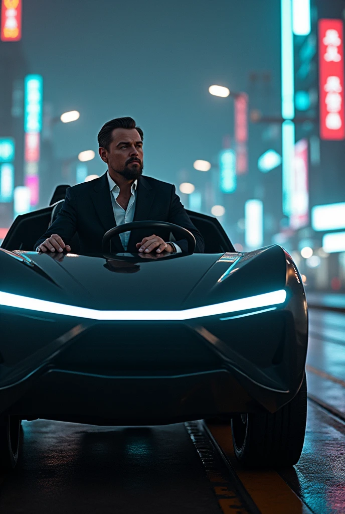 Leonardo dicabrio cybertruck driving