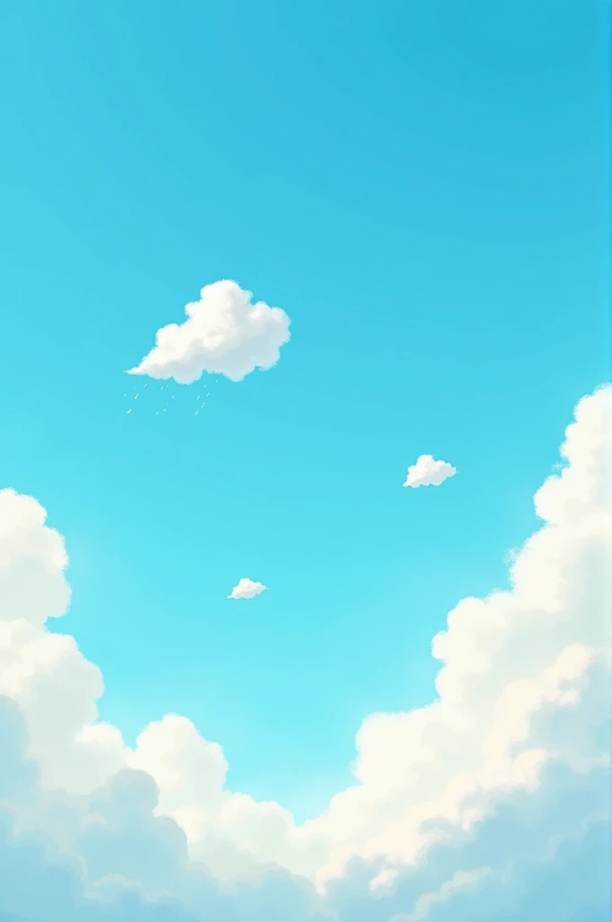 Clouds
It is hot.
The sky is blue.
A little cloud comes looking for you.
More clouds come.
They bring rain.
Sing and dance.
It's cool again!