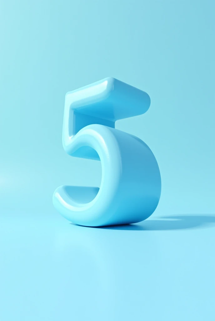 Light blue beground, 3d number for kids