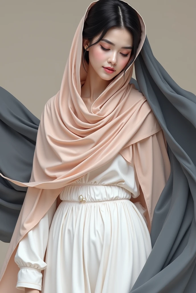 Jilbab, hijab, white skin