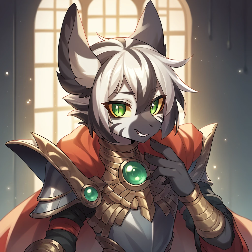 zinfyu, score_9, score_8_up, score_7_up, score_6_up, zebra, with ebony black fur and zaffre eyes in demonic armor