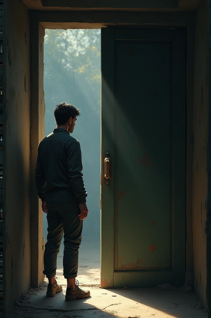 Ajay hoped the door would open again on its own, but he realized it was now unresponsive to his attempts.
