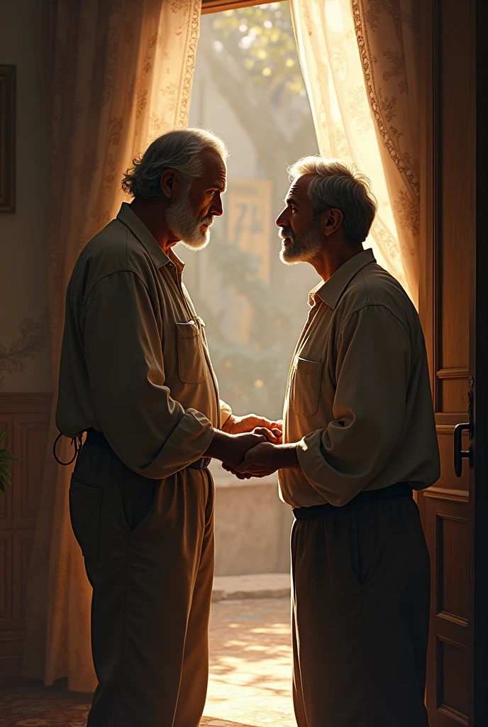 poor man came to see his son.son thinking his father by many gifts for him but father came with without any gift
