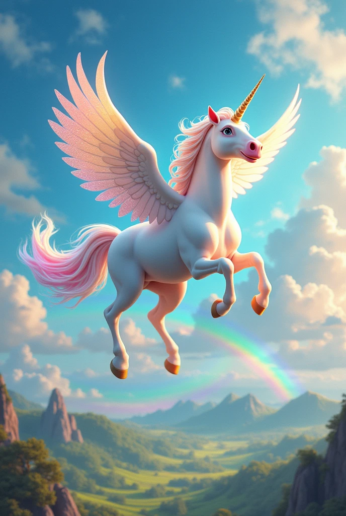 unicorn flying farting rainbow