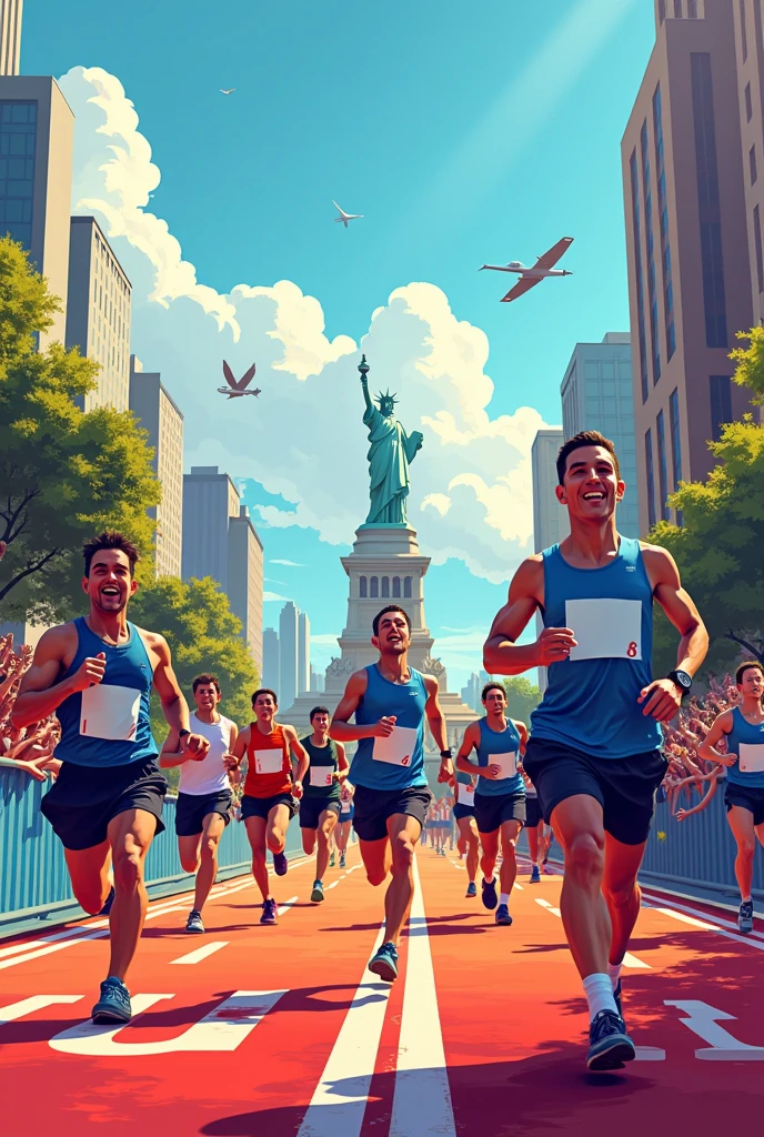 Generate a Marathon event broucher background 