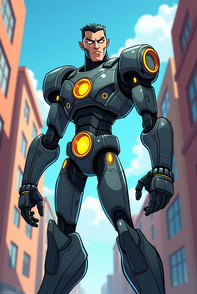 Cyborg cartoon character in titans animation