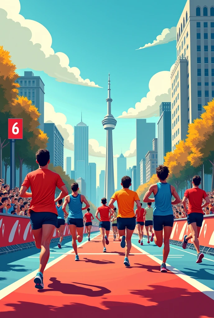 Generate a Marathon event broucher background