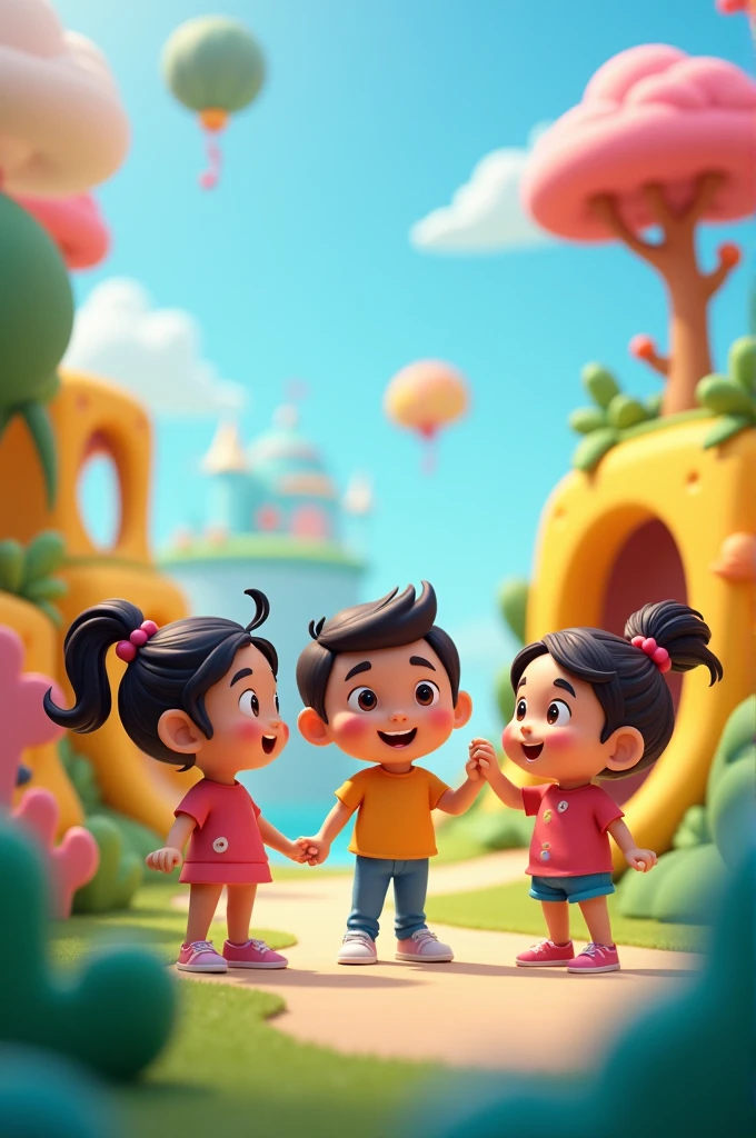 Mental health kids 3d cartoon