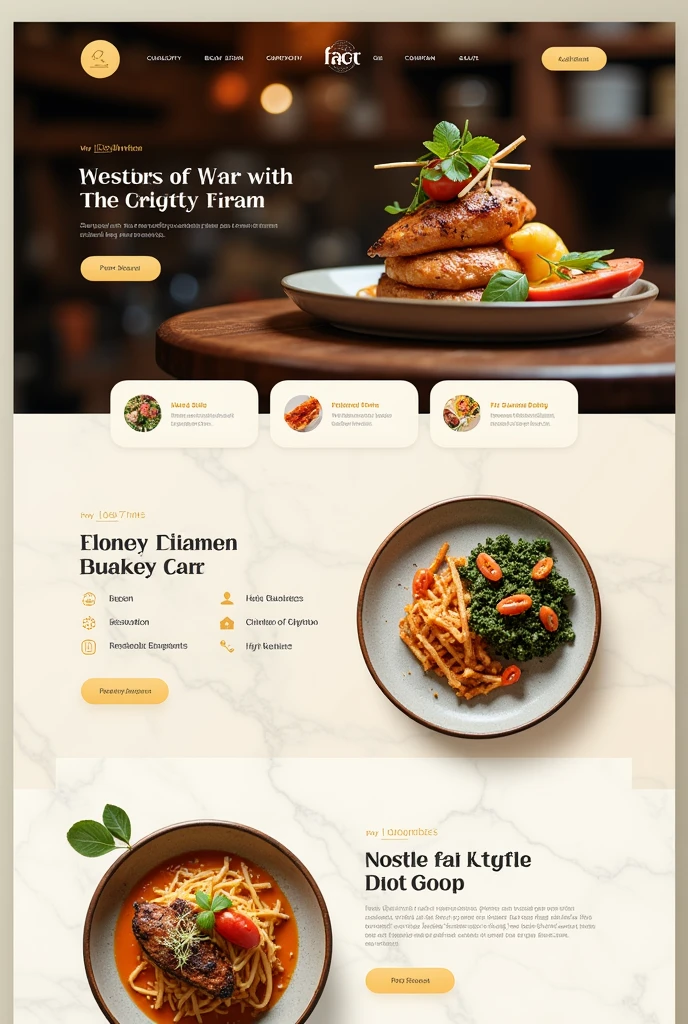 Restaurant Page Interface
