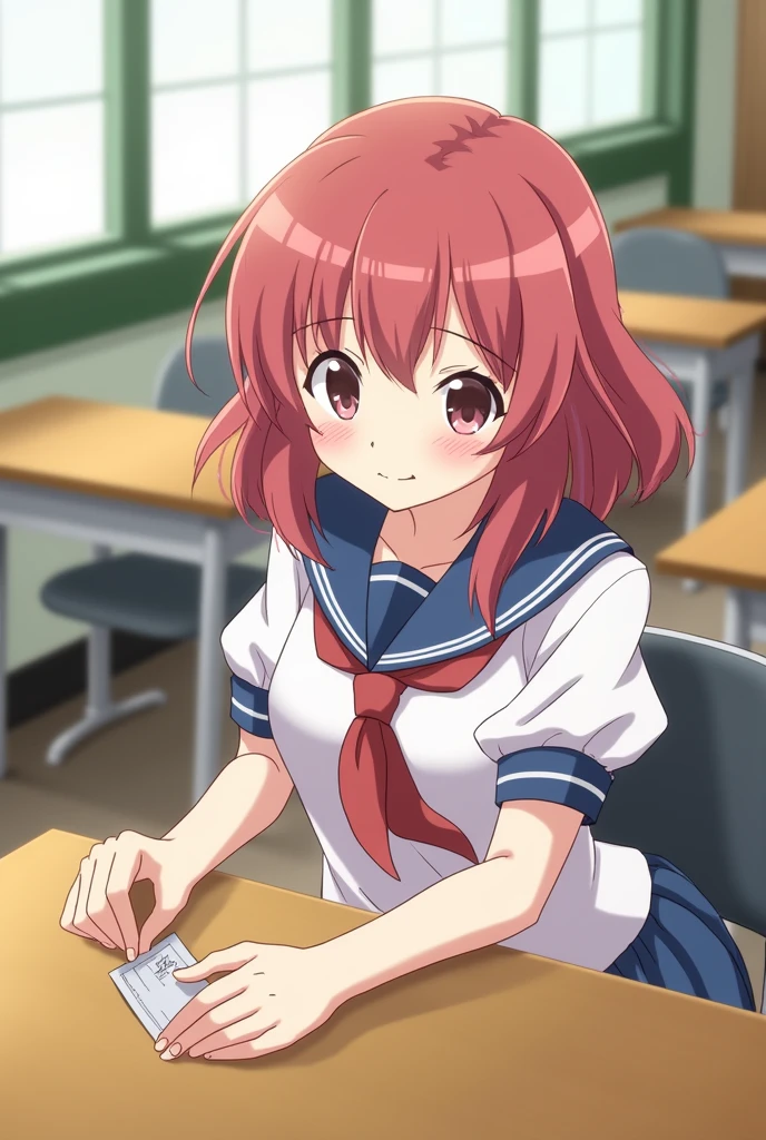 Kanna Kamui futa at school dropping precut into desk discreetly