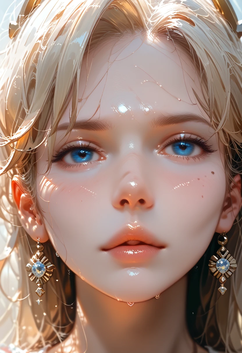 Mercy from Overwatch, character portrait, portrait, Close-up, conceptual art, complex parts, very detailed, In the style of Möbius