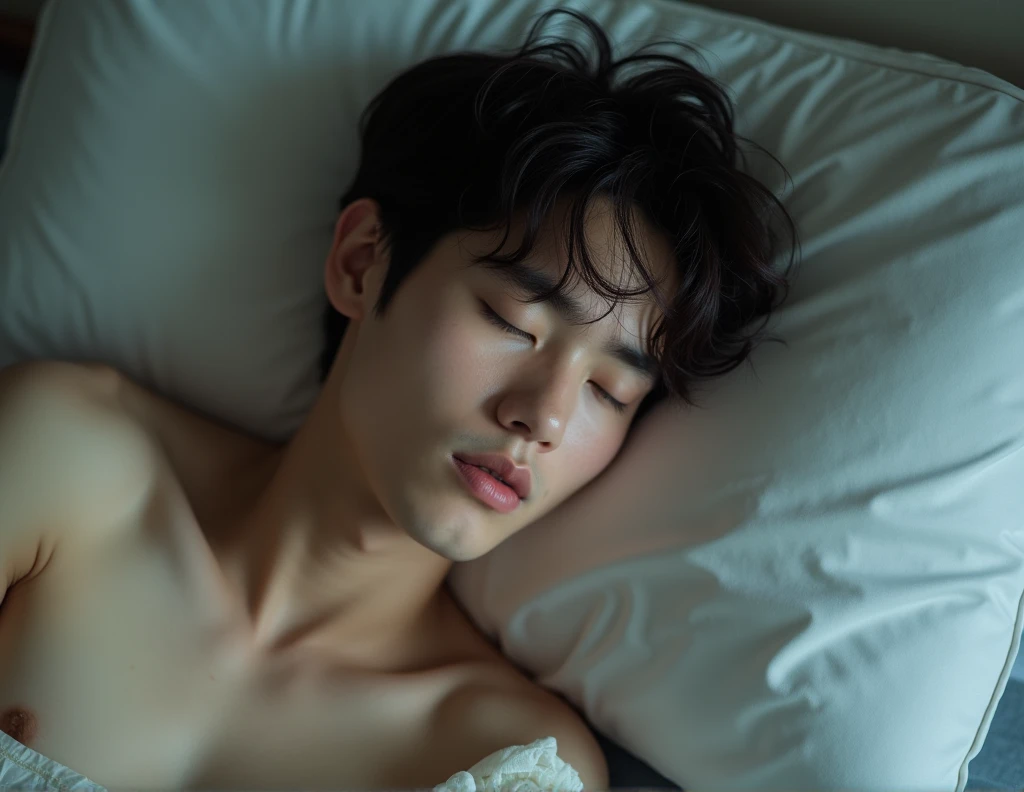 I wish to get photo of Norawit Titicharoenrak, Thai actor, 20 yearsold, sleeping, wear wear underware without cloth