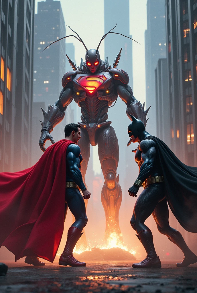 Rad ant caybrog stendin weapons rad glossy vs Superman fighting batman