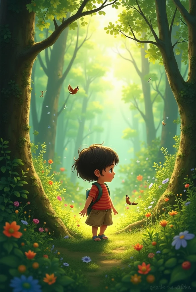 One day, a  named Ali was playing in the forest.