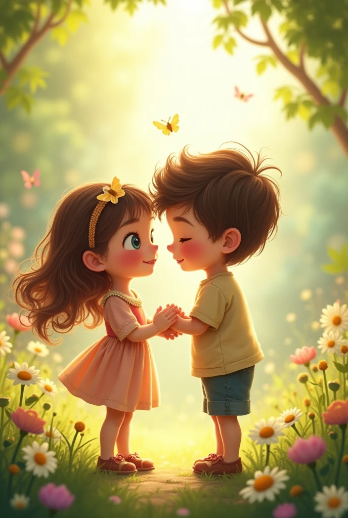 Cute girl and boy