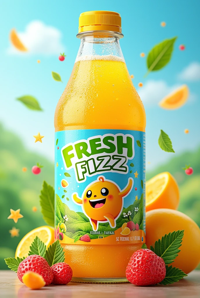 Fresh fizz soft drink labelling