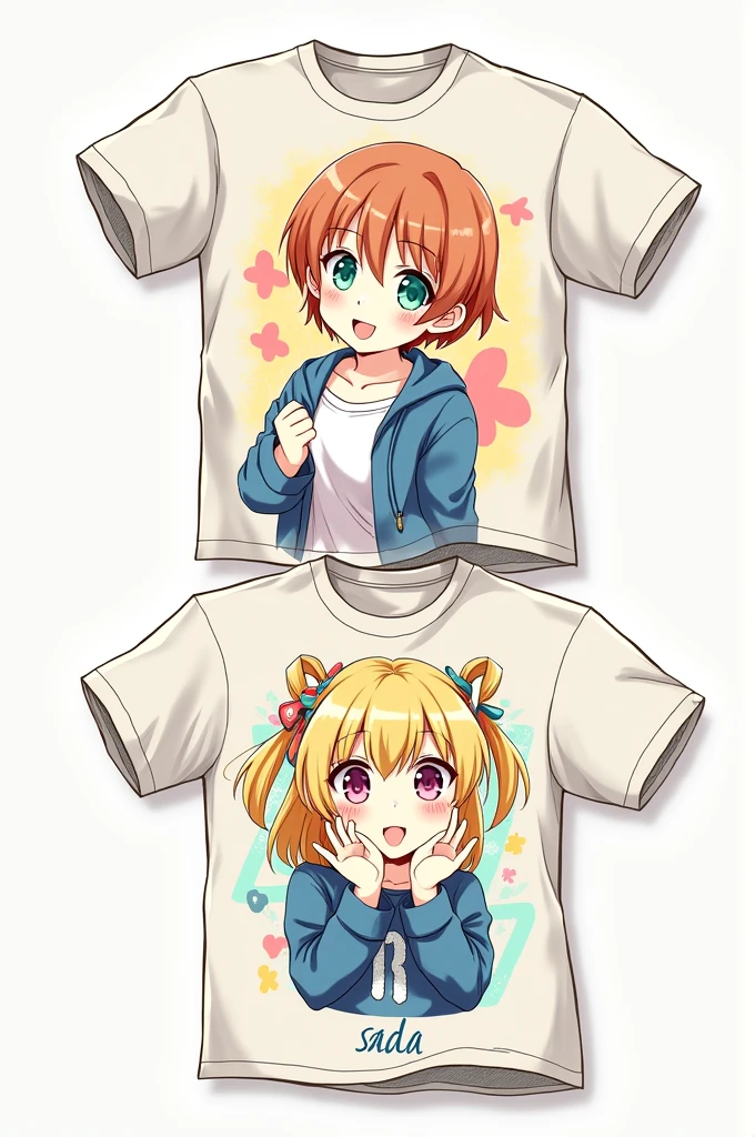 One boy T shirt name Kashii and one girl T shirt name sada