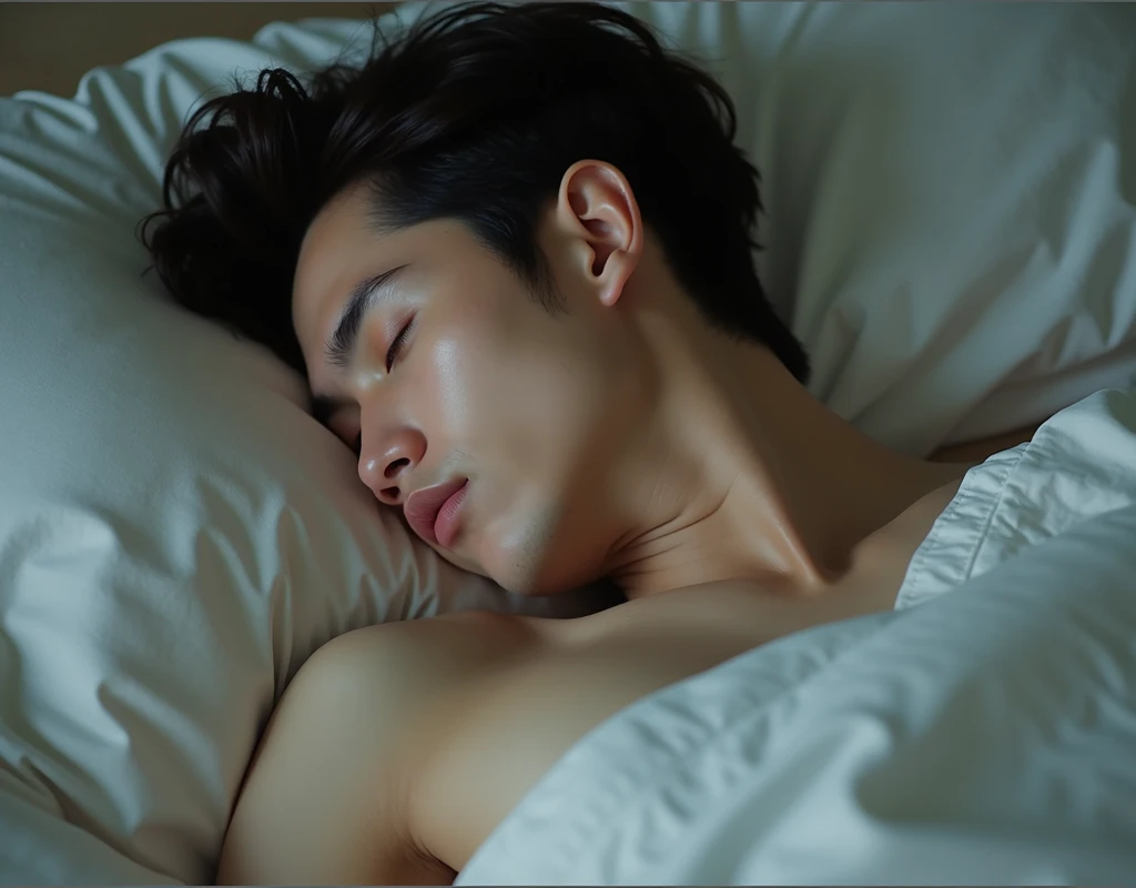 I wish to get photo of Norawit Titicharoenrak, Thai actor, 20 yearsold, sleeping, wear wear underware without cloth
